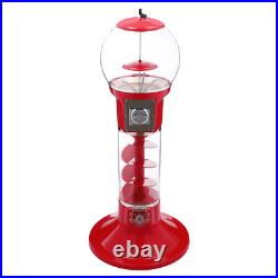 LM-110 Capsule Toy Vending Machine Coin Operated Clear Red Freestanding