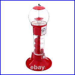 LM-110 Capsule Toy Vending Machine Coin Operated Clear Red Freestanding