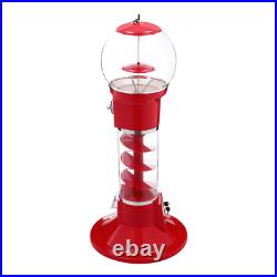 LM-110 Capsule Toy Vending Machine Coin Operated Clear Red Freestanding