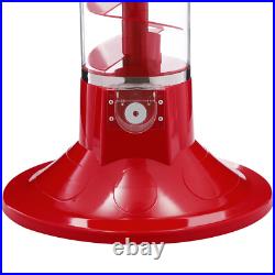 LM-110 Capsule Toy Vending Machine Coin Operated Clear Red Freestanding