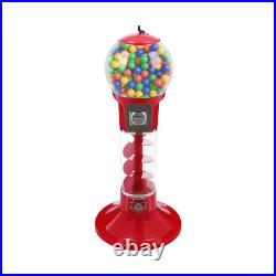 LM-110 Capsule Toy Vending Machine Coin Operated Clear Red Freestanding