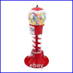 LM-110 Capsule Toy Vending Machine Coin Operated Clear Red Freestanding