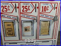 LOOK? Vintage Postage Stamp Vending Machine Coin Op Post Office USPS