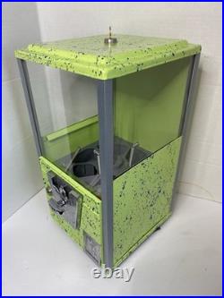 Lime Green Oak 2 Capsule Toy Vending Machine 50 Cent Vend (Working) Keys