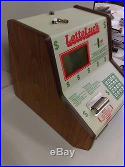 Lotto Luck Vintage Coin Op Lucky Numbers Machine Quarter Machine