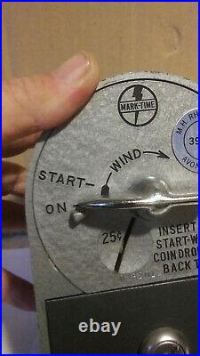 M. H. Rhodes Mark-Time 39201 Dime & Quarter Mechanical Coin Timer WORKS NO KEY