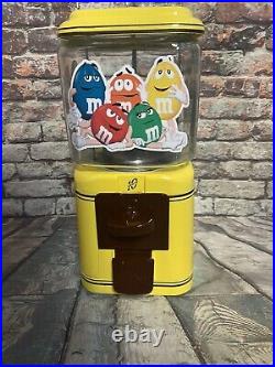M&m's Candy Chocolate Peanuts M&m's Vending Machine Glass Globe Coin Operated