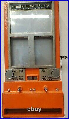 Midget 1 Cent / Penny Coin Operated 1920 Cigarette Vending Machine