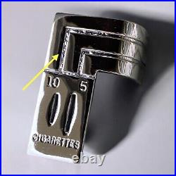 National Cigarette Vending Coin Slot Trim Machine 1930's 1940's Art Deco Chrome