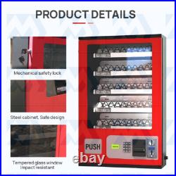 New 5 Slot Snack Vending Machine for Food/Drink/Snack Mounted Money coins+bills