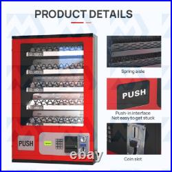 New 5 Slot Snack Vending Machine for Food/Drink/Snack Mounted Money coins+bills