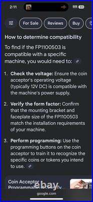 New OEM Coin Acceptor FP1100503 Vending/Game Laundry Machine Coin Mechanism