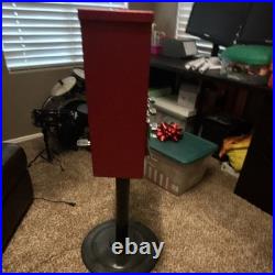 Northwestern Red Triple Head Candy Vending Machine with Coin Mechanisms