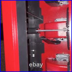 Northwestern Red Triple Head Candy Vending Machine with Coin Mechanisms