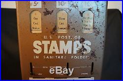 Old Vtg US AMI Mail U. S. Postage Metal Stamp Machine Dispenser Coin Made In USA