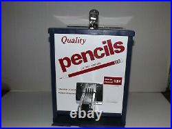 Pencil Dispenser Coin Operated Vending Machine Vintage Working with Key
