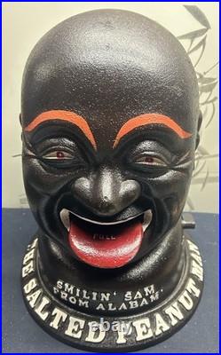 Planters Smilin' Sam The Salted Peanut Man From Alabam Repro Coin Bank