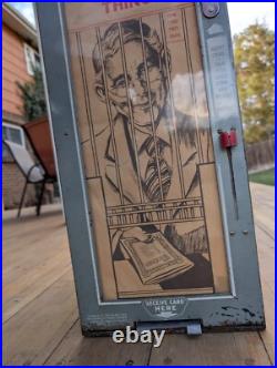 RARE ESCO Chicago USA 1950 2 Cent Coin Vending Machine WithDisplay, Cards RARE ESCO Chicago USA 1950 2 Cent Coin Vending Machine WithDisplay, Cards