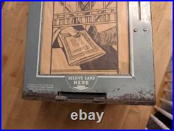 RARE ESCO Chicago USA 1950 2 Cent Coin Vending Machine WithDisplay, Cards RARE ESCO Chicago USA 1950 2 Cent Coin Vending Machine WithDisplay, Cards