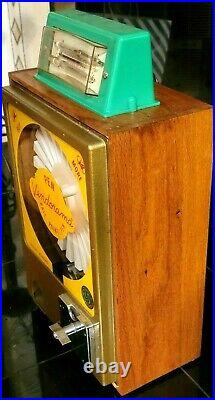 RARE NOS Vintage 1950's -60's Coin Op. 25 Cent Vendorama Pen Vending Machine