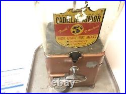 RARE Vintage 5c CADILLAC JUNIOR Gumball Peanut Vendor Coin Operated Gum Machine
