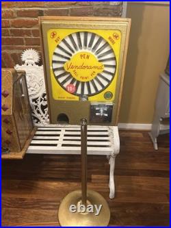 Rare Vendorama Floor Pedestal Model, Coin Op 10¢ Ballpoint Pen Vending Machine