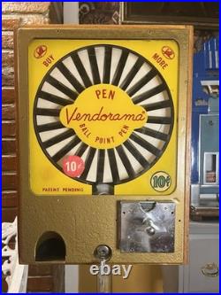Rare Vendorama Floor Pedestal Model, Coin Op 10¢ Ballpoint Pen Vending Machine