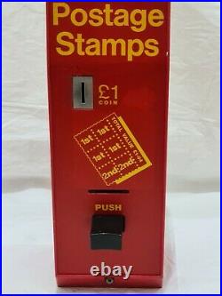 Rare Vintage Royal Mail £1 Coin Postage Stamps Dispensing Vending Machine Red