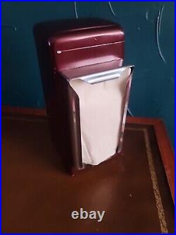 Rare Vtg Wise Owl IQ TESTER Coin Op Table Top Napkin Dispenser Working With keys