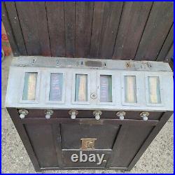 Rare Wooden 1930 National Sales Company Candy Vending Machine Coin Operated