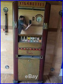 Rowe Cigarette Vending Machine Clock Dancing Coin Op Operated Vintage As Is