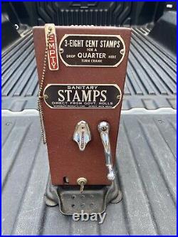 Schermack Coin Operated 8 Cent Sanitary Stamp Machine with key
