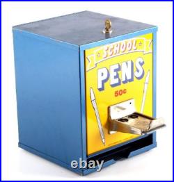 School Pens Coin-Op 1975 Vending Machine NO/ Key 50¢