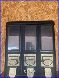 Seaga Triple Compartment Candy Vending Machine Black with Coin Mechanisms