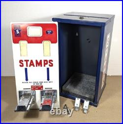 Shipman Postage Stamp Vending Machine GX5 Working Inserts Lock Keys + Coin Tray