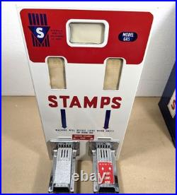 Shipman Postage Stamp Vending Machine GX5 Working Inserts Lock Keys + Coin Tray
