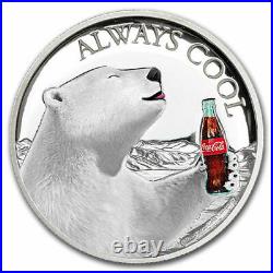 Silver Coca-cola Polar Bear & Santa Claus Coin, Coca-cola Cap & Vending Machine