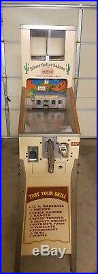 Silver Dollar Saloon Skill Shooter Vintage Vending Machine Coin Operated Gumball