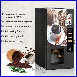 Smart Commercial Fully Automatic Hot Coffee Vending Machine Self Coin Payment