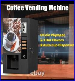 Smart Commercial Fully Automatic Self Coin 3 Instant Coffee Vending Machine