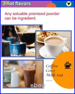 Smart Commercial Fully Automatic Self Coin 3 Instant Coffee Vending Machine NEW