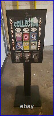 Sports Card Pokemon Vending Machine 3 Wide Dispenser With Keys and Coin Box