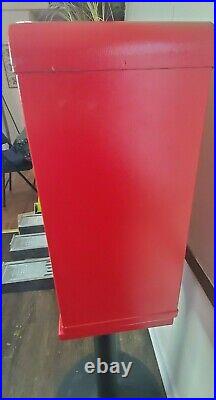 Sticker Tattoo 3 Column Coin Operated Bulk Vending Machine with Stand Red