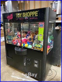 TOY SHOPPE CRANE STUFFED TOY VENDING MACHINE withCOIN/BILL ACCEPTOR AND TOYS
