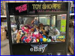 TOY SHOPPE CRANE STUFFED TOY VENDING MACHINE withCOIN/BILL ACCEPTOR AND TOYS