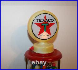 Texaco Circia 1920 Gas Pump Gumball Penny Coin Machine Lights Up Top 21 Tall