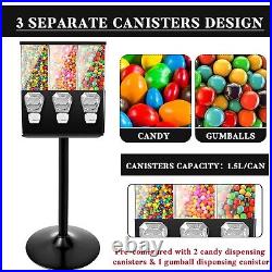 Triple Bulk Candy Vending Machine with 3 Canisters