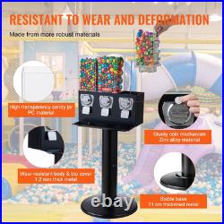 Triple Compartment Candy Vending Machine with Stand Coin Operated Dispenser