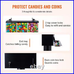 Triple Compartment Candy Vending Machine with Stand Coin Operated Dispenser