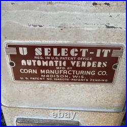 U-Select-It. Vintage Candy & Snack Vending Machine Coin-Operated 5 Cents 1950s